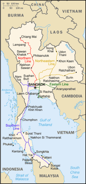 Bahnnetz in Thailand